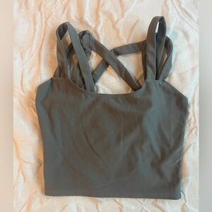 Wolven Threads Double Cross Top in Wolf Grey